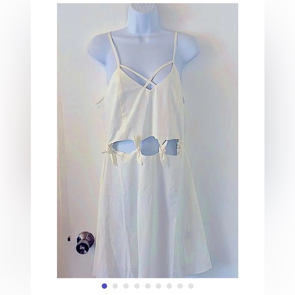2/$30 Love Richie straps cutout white dress L